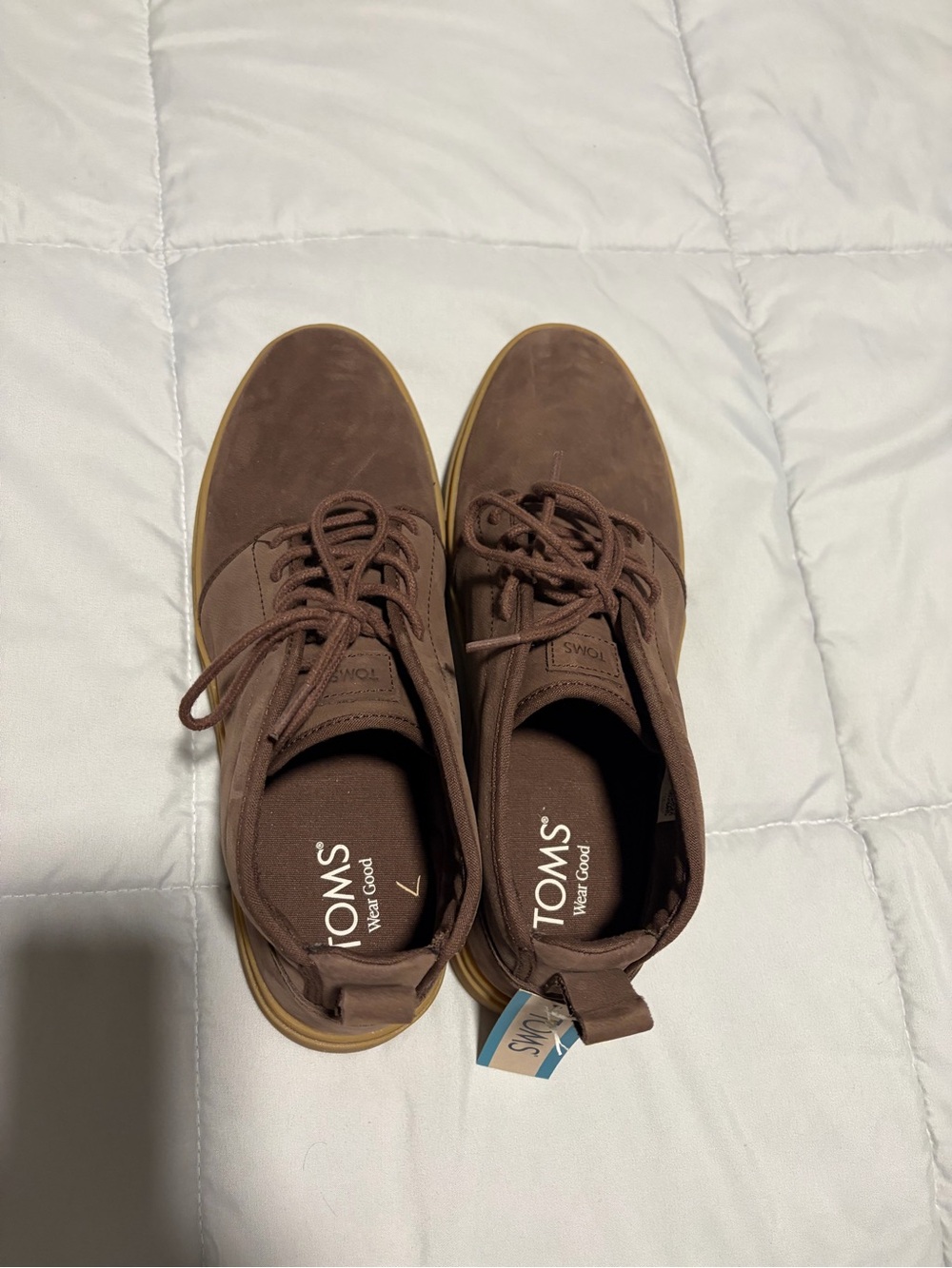 TOMS Men’s Brown Lace-Up Casual Slip-On Sneakers